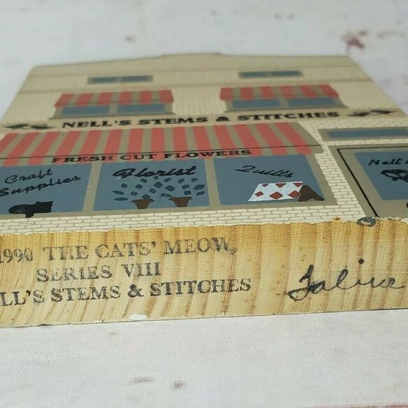 Vintage Nells Stems & Stitches The Cats Meow Shelf Sitter Faline 91 Home Décor - Picture 6 of 9